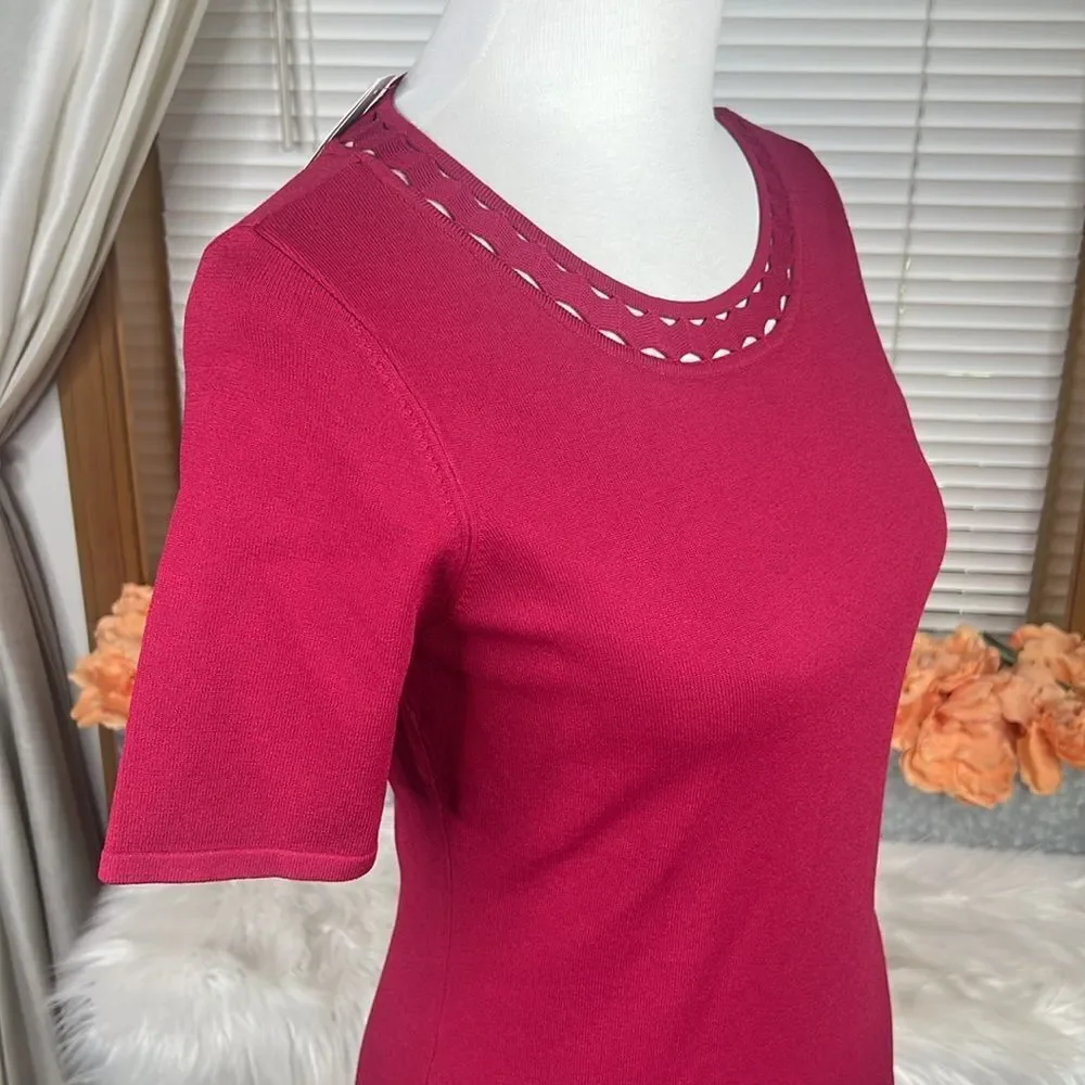 WHBM Short Sleeve Cutout Top Size Small Petite - Picture 3 of 6